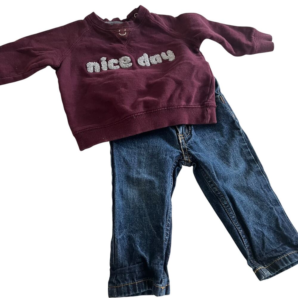 Baby Boys Clothes Bundle 9-12M Fall Winter| Tops Pants Rompers Lot - Picture 2 of 13